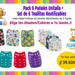 Pack de 6 Pañales Unitalla + Set de Toallitas Reutilizables - Exclusiva de Pre-Venta