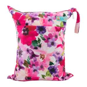 WetBag - Bolsa para almacenar Pañales Sucios - Capacidad 7 a 9 Pañales - Flores