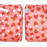 Pañal de Tela Recién Nacido Alva Baby - Todo en 1 - Fresas Rojo