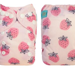 Pañal de Tela Recién Nacido Alva Baby - Todo en 1 - Fresas