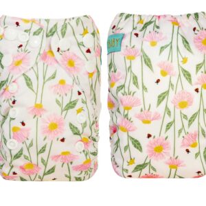 Pañal de Tela Recién Nacido Alva Baby - Todo en 1 - Flores