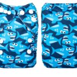 Pañal de Tela Recién Nacido Alva Baby - Todo en 1 - Tiburones