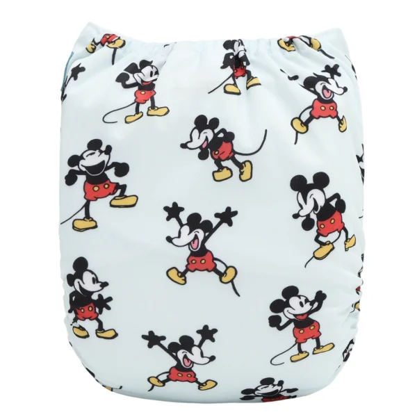 Pañal de Tela Unitalla Alva Baby - Est de Edición Especial - Mickey - Celeste muy claro - Imagen 2