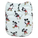 Pañal de Tela Unitalla Alva Baby - Est de Edición Especial - Mickey - Celeste muy claro