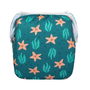 Pañal de Piscina y Playa Reutilizable -  Talla 18 meses a 3/4 años aprox. Estrellas y Algas Marinas