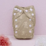 Pañal de Tela Recién Nacido Alva Baby - Todo en 1 - Abejas Beige