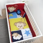 Juego de Edredón de 6 Piezas para Cuna Baby Monkey (Certificado OEKO-TEX®)