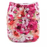 Pañal de Tela Big Size - Ajustable hasta los 6 años aprox - Flores Rosa