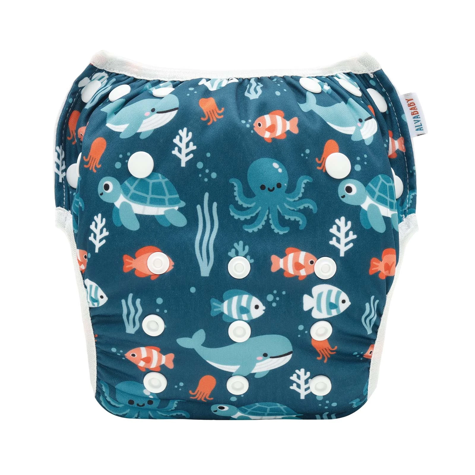 Pañal de Piscina y Playa Reutilizable –  Talla 0 a 18meses  – Marino